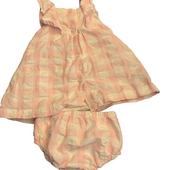 Edgehill Collection $66 Baby Infant Girl 6 Months Pink Check 2 Piece Outfit - Picture 3 of 10